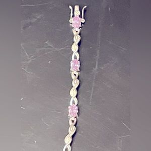 Real Amethyst Sterling Silver bracelet